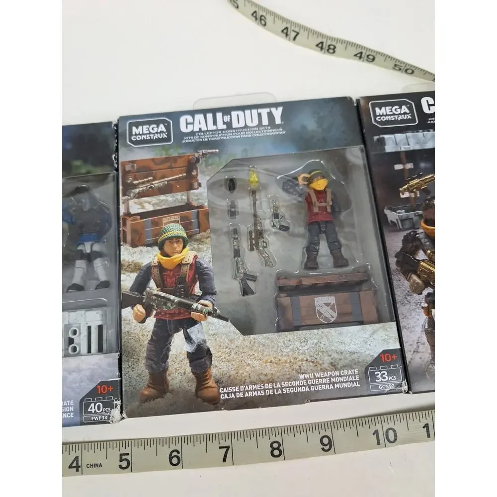 Mega Construx Call Of Duty 3 Pack Action Figure Set New, GCN92, FVF99,FWP33